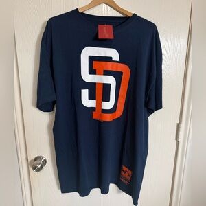 NWT Mitchell & Ness San Diego Padres Cooperstown Collection Navy T-Shirt XL